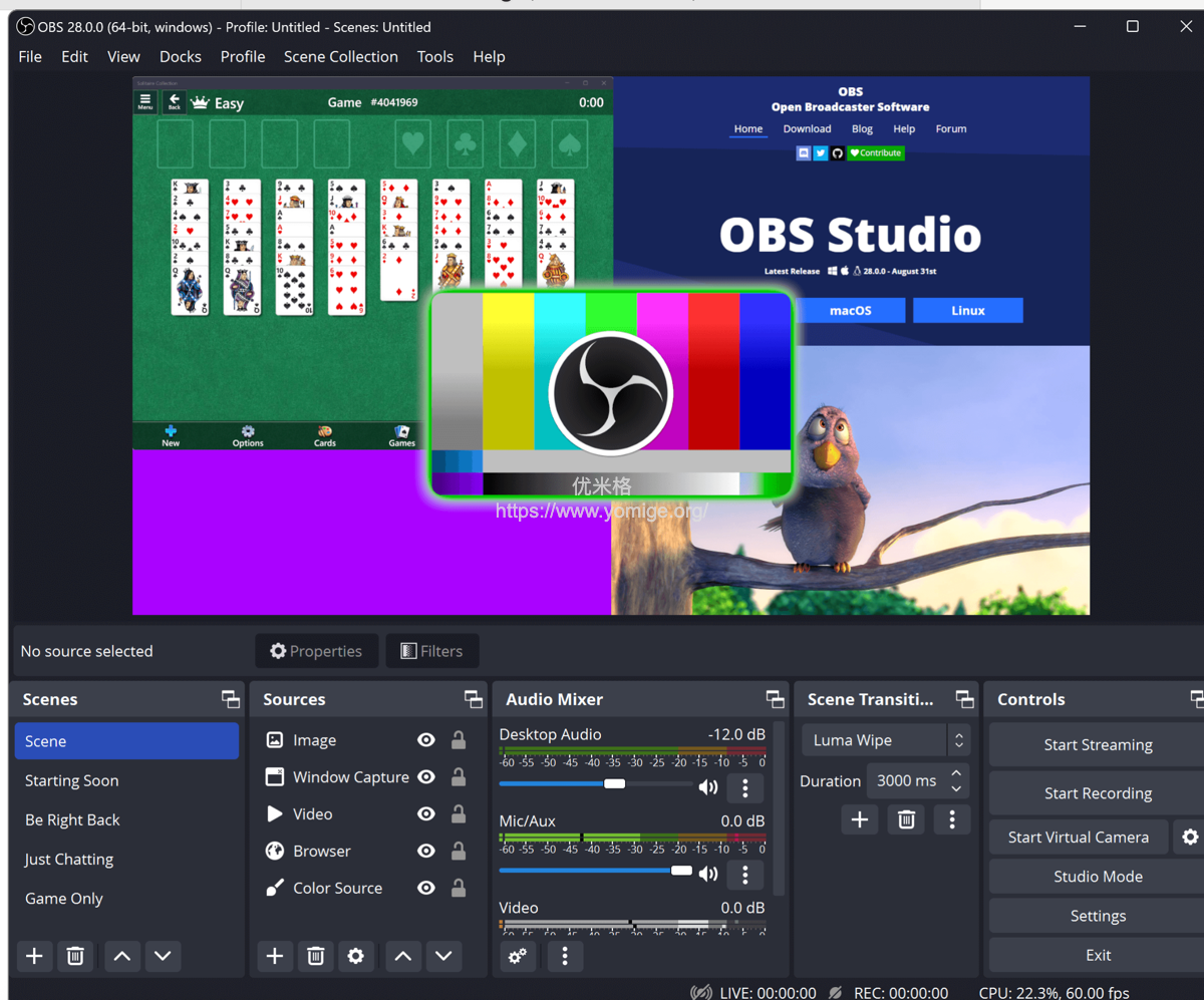 OBS Studio - 免费开源视频录制及直播串流软件，直播推流软件