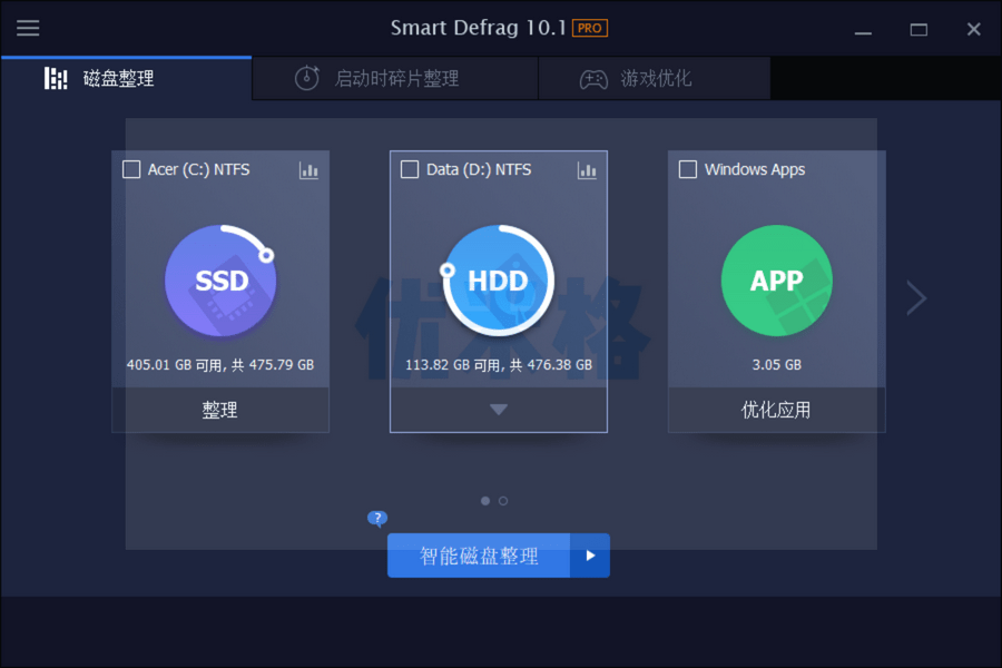 磁盘整理 IObit Smart Defrag PRO-优米格