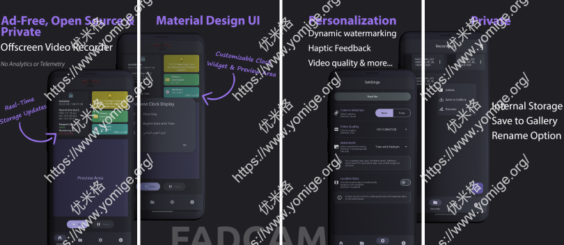 FadCam - 安装后台视频录制工具，支持熄屏锁屏录制，开源免费无广告